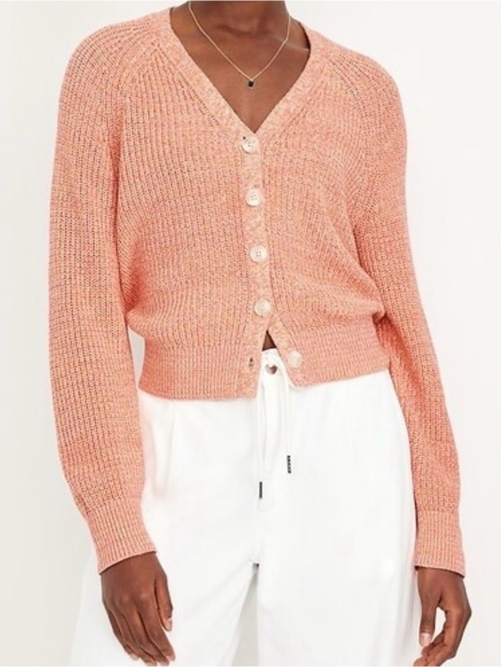 Old Navy V-neck peach sweater cardigan